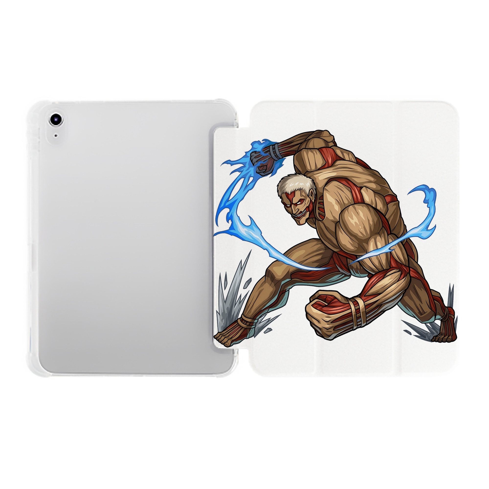 （画像用） 進撃の巨人 Attack on Titan IPad ケース ペン収納付き 三つ折りスタンド PUレザー×シリコン 対応機種9.5/10.5/10.9インチ